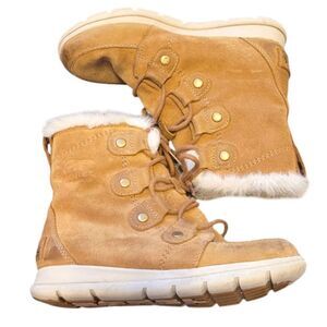 Sorel Women's Light Beige Explorer Next Joan  Waterproof Boots